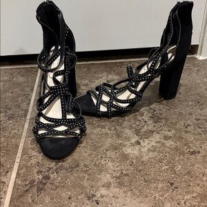 Jessica Simpson Black Strappy Heels